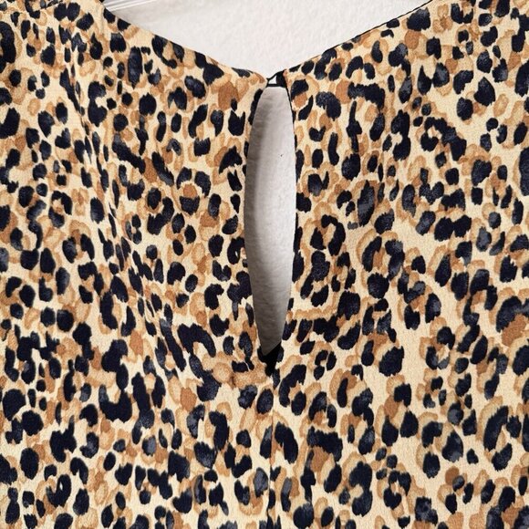 Zara TRF Collection Leopard Print Mini Dress Womens Medium V Neck - Picture 9 of 9